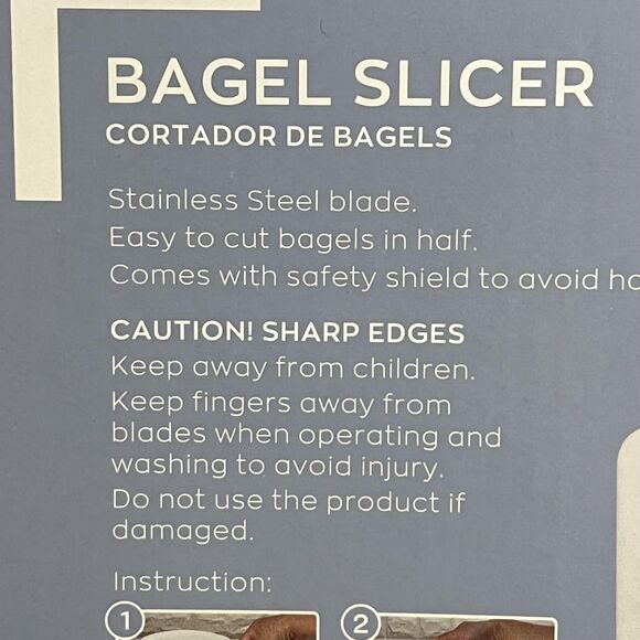 Crofton Bagel Slicer Stainless Steel Blade Cutter Dishwasher Safe Kitchen Tool - Picture 11 of 12